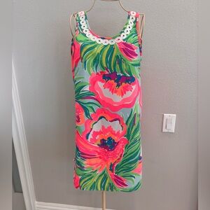 Lilly Pulitzer Size 2 Shift Dress Serene Blue Paradise Bound